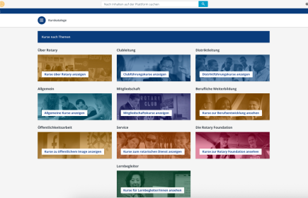 Le Centre de formation du Rotary International regroupe plus d'un millier de cours dans plus de vingt langues